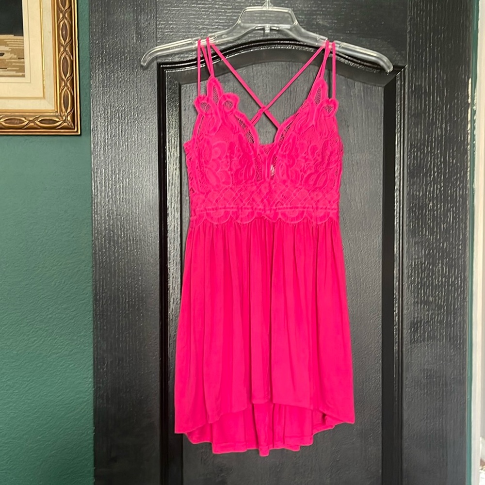 Pink strappy top